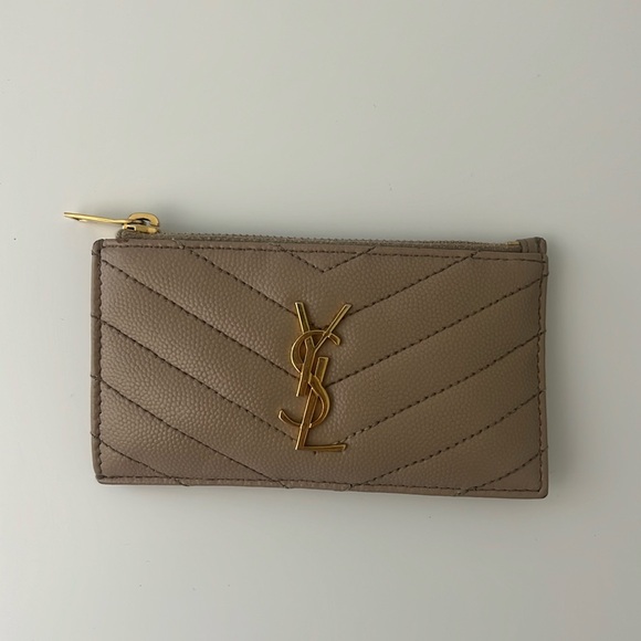 Yves Saint Laurent Accessories - YSL Saint Laurent Monogram Ziptop Card Case